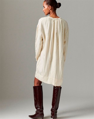 Glover Structured Fringes Kjole - Pistachio Shell